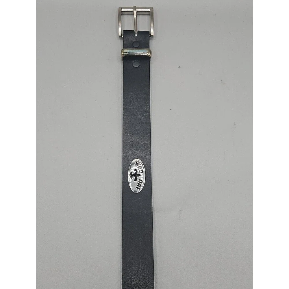 Who Dat Saints Crescent Saddle Leather 1.5